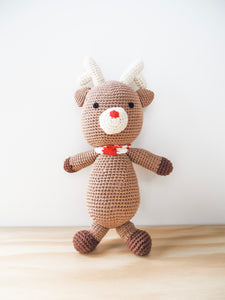 Reindeer Organic Crochet Squeaky Toy